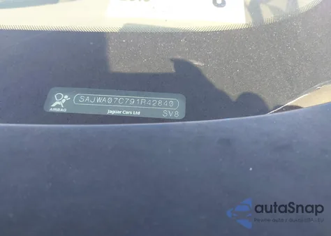 2009 Jaguar Xf Supercharged from USA, damaged, VIN SAJWA07C791R42840